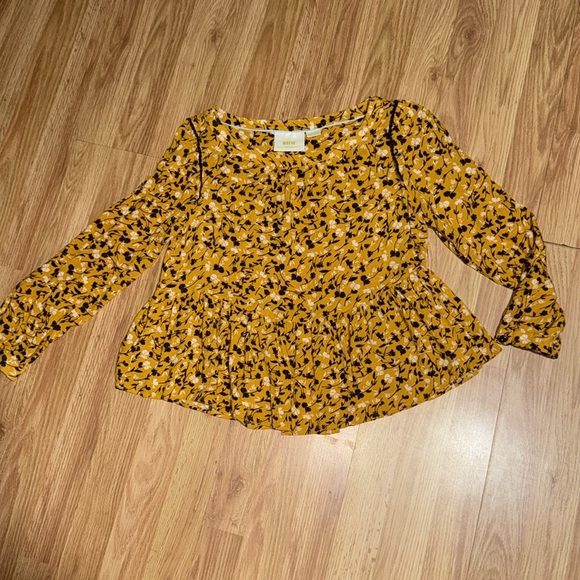 Maeve Cheyanne Peplum Floral Blouse Size Small - Picture 3 of 6